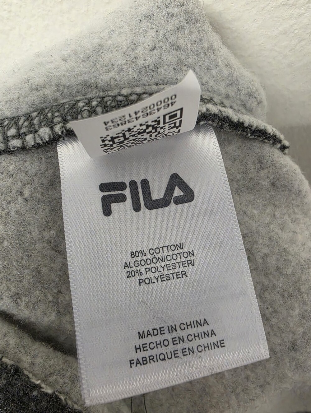 FILA Fleece Jogger Pants Elastic Cuff Sweatpants Charcoal Gray XL - Picture 7 of 9